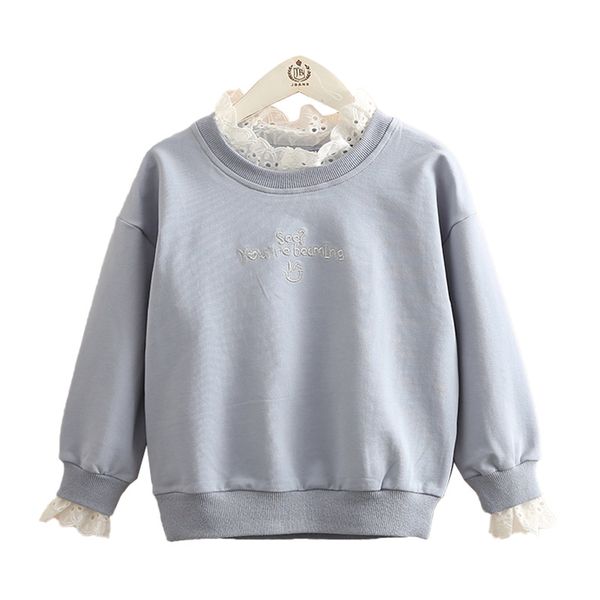 

baby letter vests 2019 autumn new girls' children's clothing long sleeve fashion cute children lace coat for kids, Black