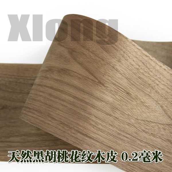 

2pcs l:2.5meters width:200mm thickness:0.25mm black walnut pattern north american black walnut manual veneer solid wood veneer