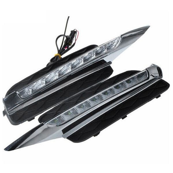 

car flashing 2pcs drl for x5 e70 2007 2008 2009 2010 daytime running lights daylight car led fog head light lamp cover