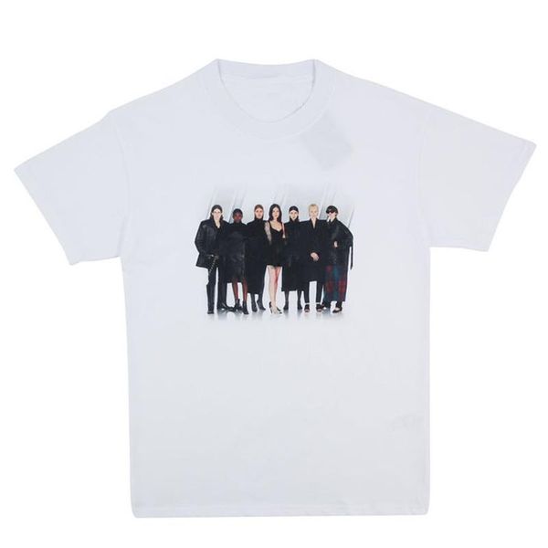 

20ss classic logo portrait printing tee solid color men women breathable short sleeves high street high-end t-shirt summer tee hfymtx783, White;black