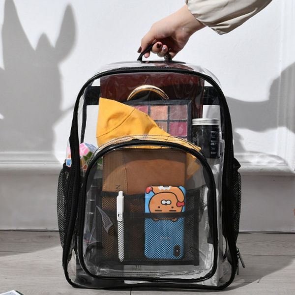 

kid clear прозрачный дизайнер школьная сумка дети рюкзак школьный мешок для девочки мальчик ребенок подросток детские женщины большой рюкзак