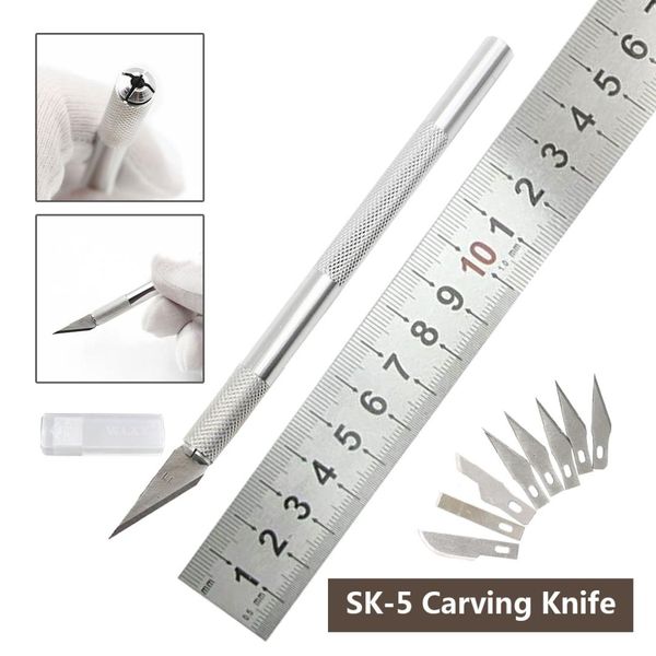 

metal handle scalpel 9 blades knife wood paper cutter craft pen knives engraving knife diy repair hand tool sets