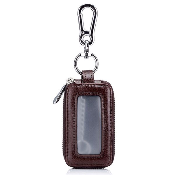 

black key bag male fashion leather zipper double key bag new car simple design waist hanging mini bag tide wholesale 2468