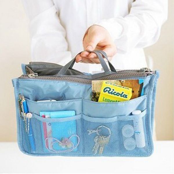 

fashion cosmetic bags insert handbag organizer portable large liner tidy organizer bag women travel make up bags tools rra977