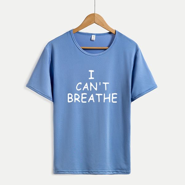 

i can't breathe mens casual t-shirts womens summer short-sleeve t-shirts youth solid color print outdoorwear sale, White;black