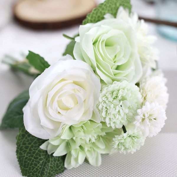 Acheter Bouquet De Mariée Fleur Artificielle Mariage Romantique Faux Fleur Décor 8 Heads Tulip Rose Fleur De 1011 Du Yixindallc Dhgatecom