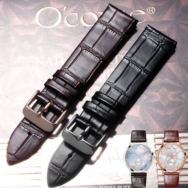 

hight quality watchband soft calf genuine leather watch strap 18mm 20mm 22mm watch band for ggr850n accessories wristband, Black;brown