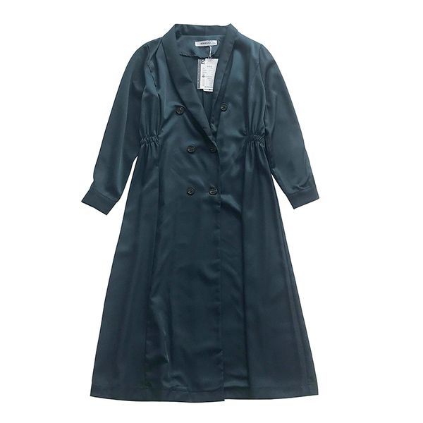 

spring long sleeve windbreaker double breasted women's fashion trench coat autumn trench manteau femme long duster coat hh50fy, Tan;black