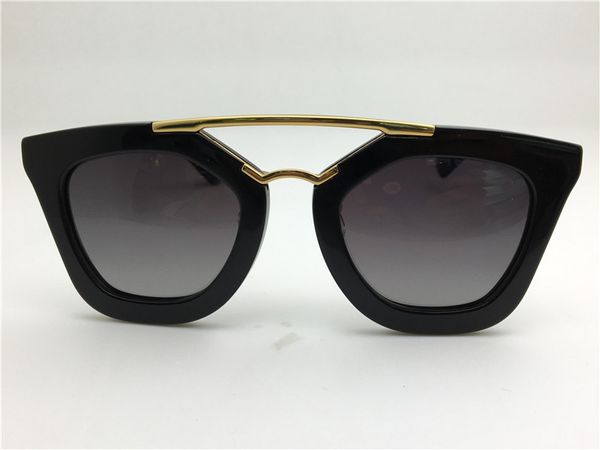 

luxary-spr sunglasses 09q cinema sunglasses coating mirror lens polarized lens vintage retro style square frame gold middle women designer, White;black