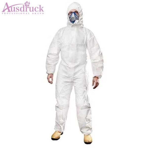 

2020 ce disposable waterproof oil-resistant protective coverall for spary decorating clothes overall suit  white brace support