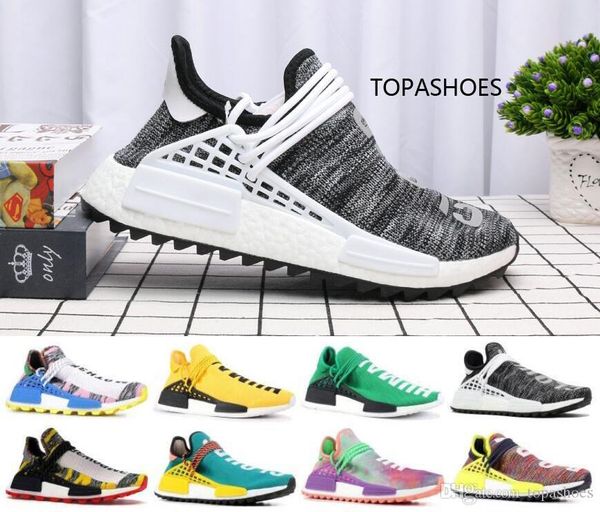 

designer races luxury shoes men 2019 pharrell williams nmd human race women wave runner running mens training high qualit chaussures sneaker, White;red