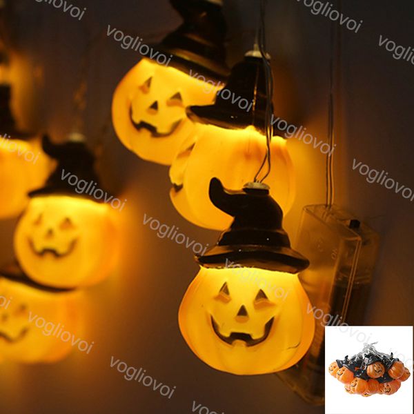 

halloween string lights 1.5m 2m 3m 6m 3v pumpkin hat string lights halloween holiday party garden decoration lanterns strip light dhl
