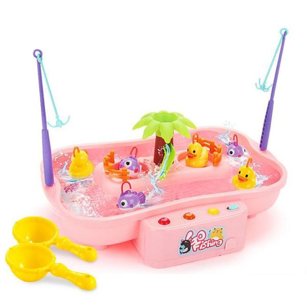 

children's water toys fishing platform electric music lighting water cycle game kids gifts q6pd