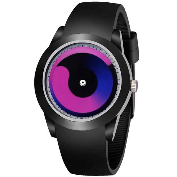 

the new korean vortex watch men waterproof quartz watch creative concept wrist male students fashion cool watches, Slivery;brown