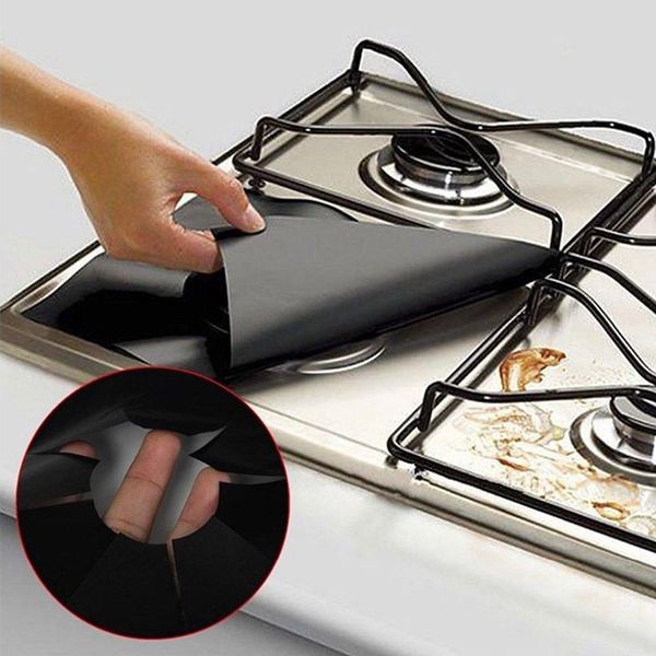 

aluminum foil gas hob oil protector liner reusable stove clean mat pad furnace surface protection pads kitchen tools