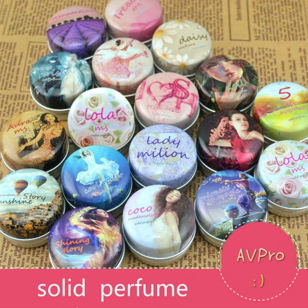 

1Pc 15G Твердые Духи для Fragrance Мужчины Женщины Цветочного Портативного Round Box Solid Perfume