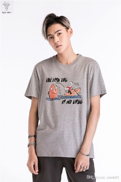 

лето new men t-shirt смешные printed мужские o-образным вырезом короткие рукава короткие streetwear hip hop style basic tee, White;black