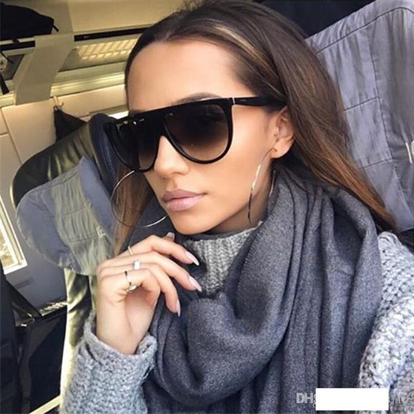 

thin flat sunglasses women luxury designer retro vintage sun glasses female kim kardashian sunglasses clear glass 0166, White;black