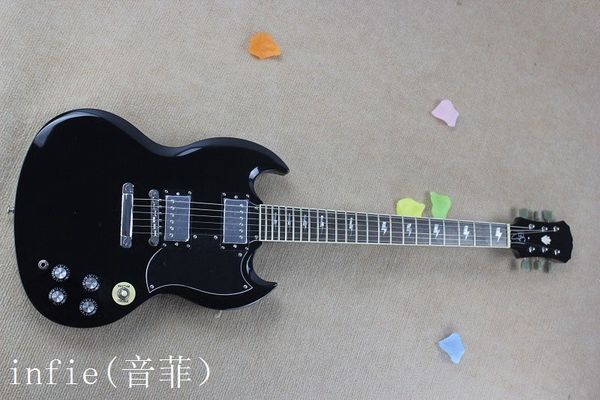 

2019 cu tom guitar hop g ro ewood guitar g400 roll black 6 tring electric guitar