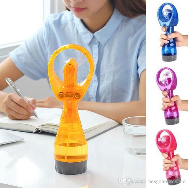 

mini hand held spray fan portable travel handle water spray cool mist fan bottle mist summer sports travel cooler spray fan bh2093 tqq