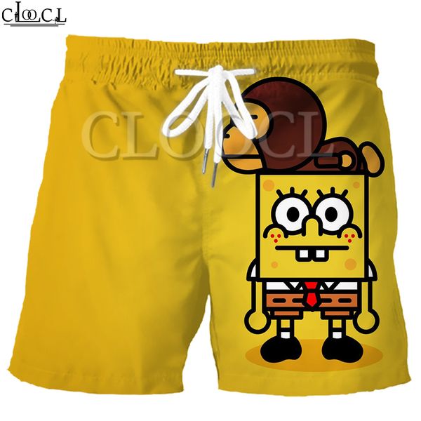 

cloocl мужчина / женщина шорты 3d печать cute cartoon character вскользь шорты harajuku streetwear пара wear унисекс бич, White;black