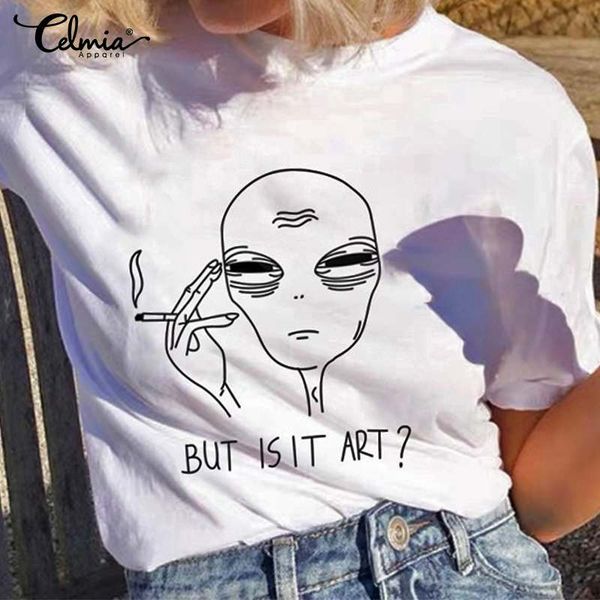 

2020 summer women's t-shirts short sleeve round neck ladies print shirt tee casual streetwear vintage tunic plus size -3xl, White