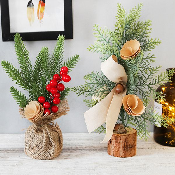 

mini merry christmas tree new year tree bedroom desk decoration toy doll gift office home children for home enfeites de natal
