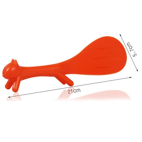 

cute plastic cartoon home kitchen squirrel shape rice scoop spoon soup sauce paddle ladle random color