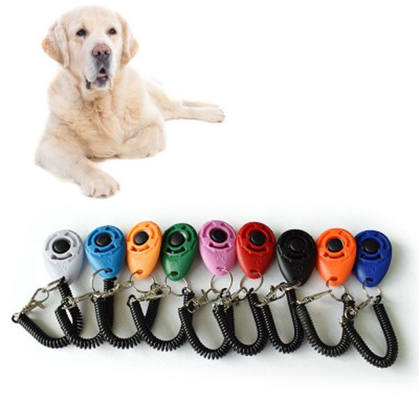

selling 2019 products 1 piece new dog pet click clicker training trainer aid wrist strap home decoration accessories