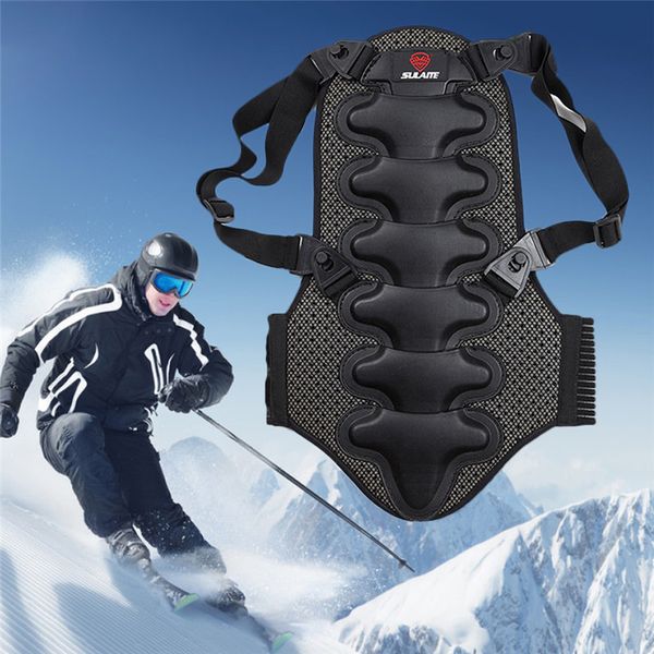 

black detachable ski sport back v protection ski body armor back protection to protect the body spine, Black;blue