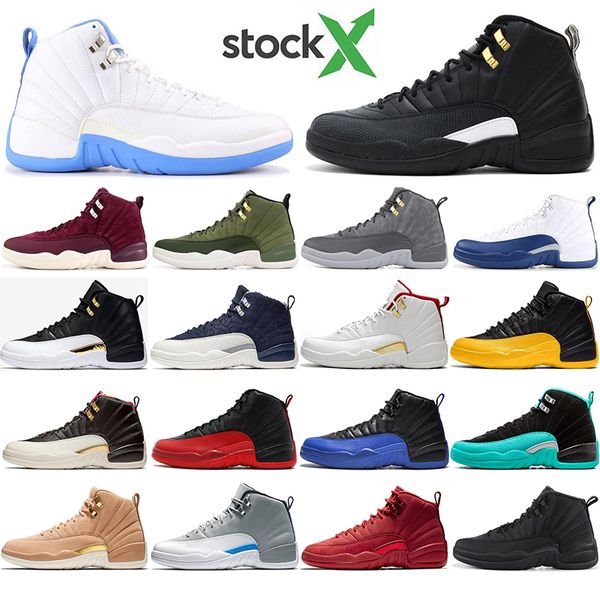 

with socks air jordan shoes 12 gym red basketball shoes 12s college sports sneakers athletic shoes size 40-47, White;red
