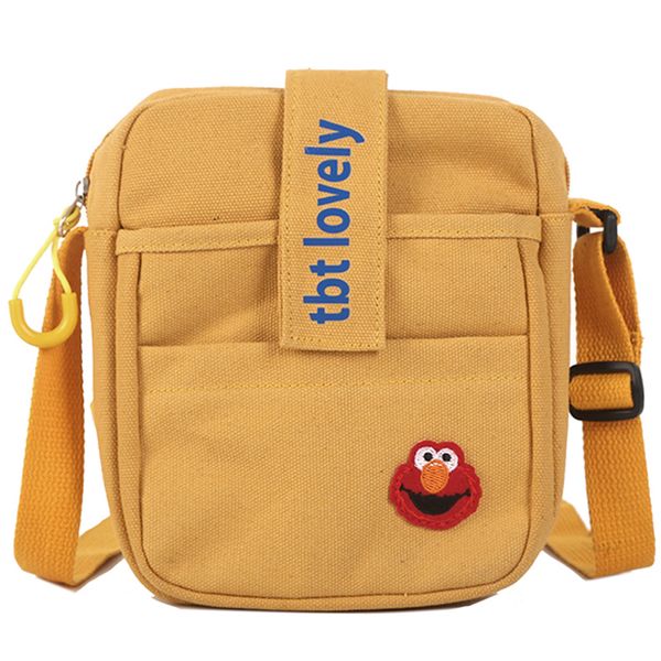 

2019 on ins girl sesame street messenger bag female new student canvas bag vintage