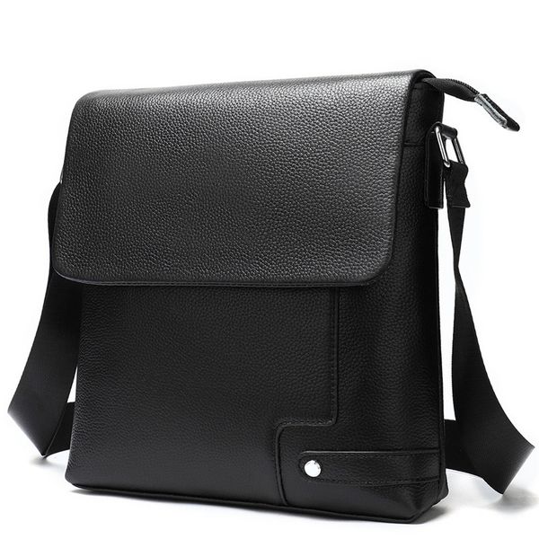 

genuine leather males crossbody bag casual business leather mens messenger bag vintage men big bag zipper shoulder handbags