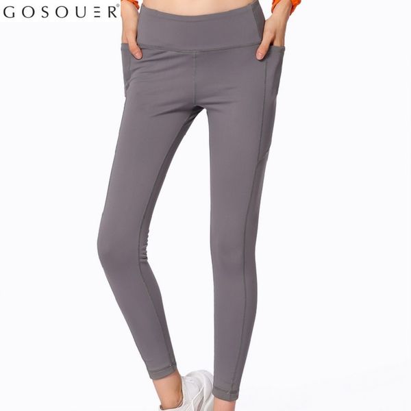 

gosouer gym pants ankel-length yoga pants crop trousers black running elastic quick dry push up women mtb sports wear slim, White;red