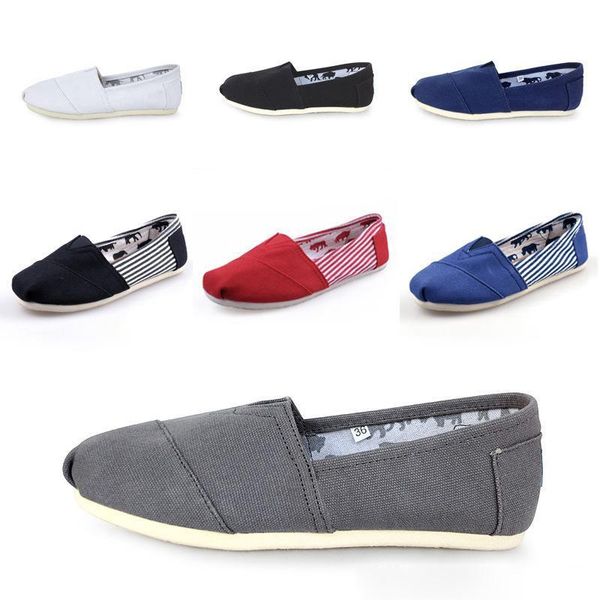 

2020 casual shoes women/men classics tom sneakers loafers canvas slip-on flats shoes lazy loafers flats espadrilles shoes size 35-45, Black