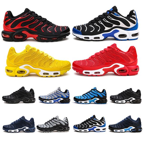 

2019 New Tn Plus Kpu Running Shoes Bright Crimson Yellow Triple All Blacks Mens Trainers Fashion tn Fly Designer Sports Sneakers Size 13