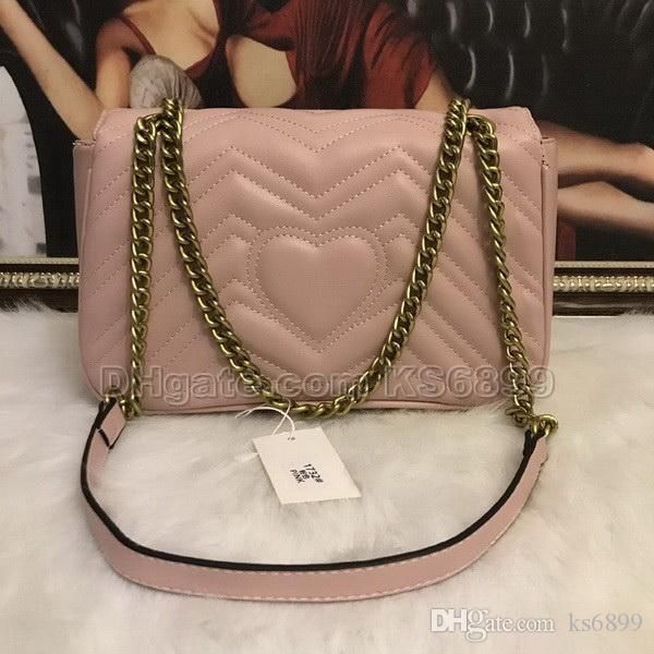 

new arrival marmont shoulder bags women chain crossbody bag handbags new designer purse female leather heart style message bag #1732719