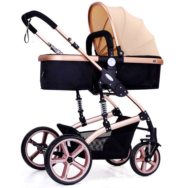 

105cm high landscape baby stroller reversible multifunction foldable traveling pram for newborn baby absorption stroller