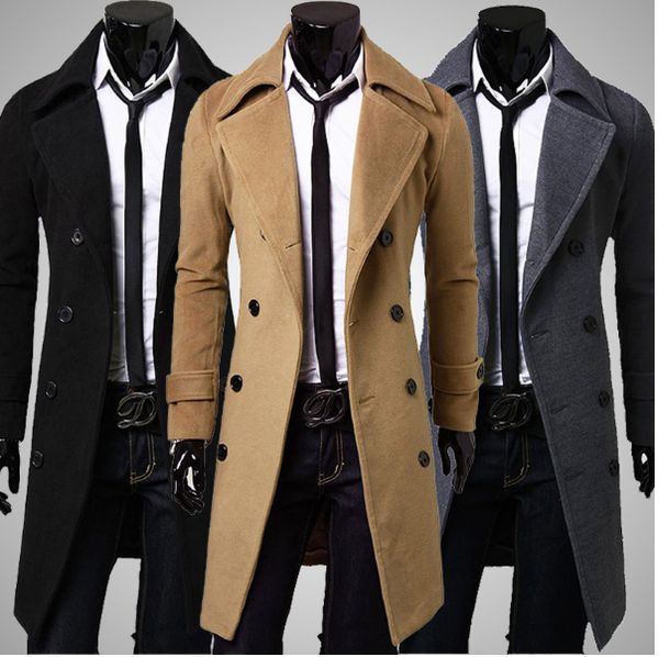 

designer mens jacket brand men hoodie hip hop long sleeve double breasted men's trench coat fashion casual slim 2020, Tan;black