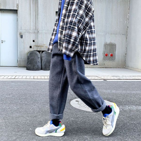 

2019 мужские lattice печати хлопка повседневные брюки отдыха харен брюки брюки активные упругие мужской высококачественные sweatpants m-2xl, Black