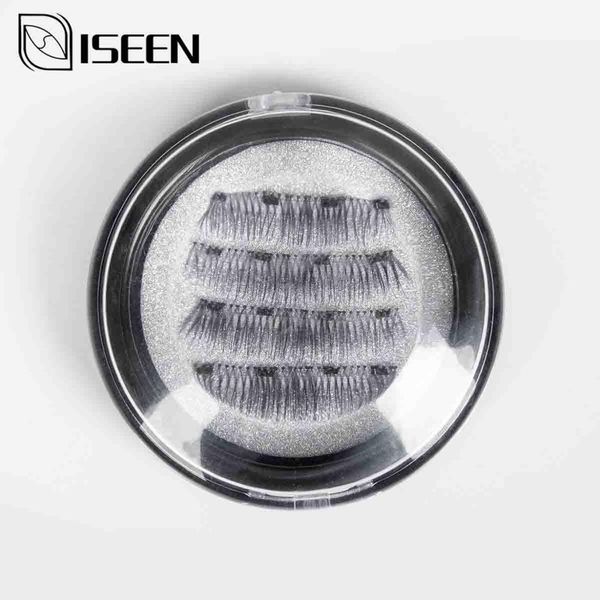 

iseen 2 pairs magnetic eyelashes with 4 magnet lashes natural long magnetic eyelashes 100% handmade eyelash extension makeup