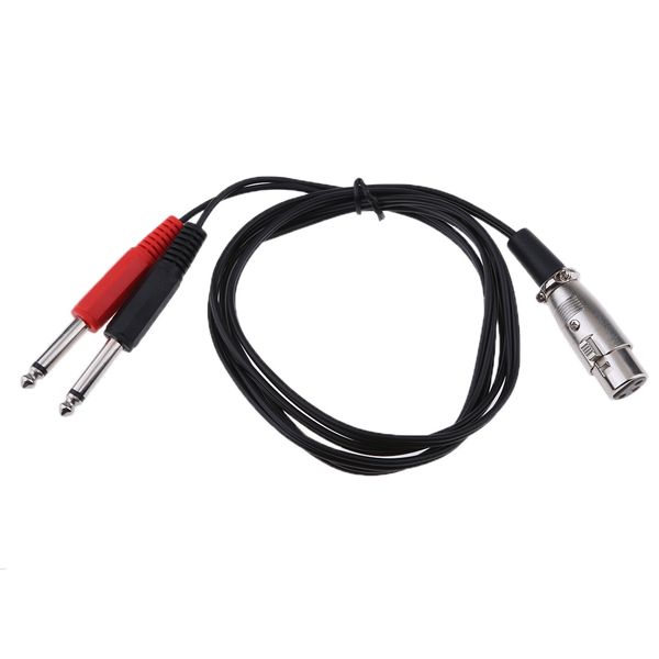 

xlr y splitter patch cable 1 xlr female to 2 6.35mm