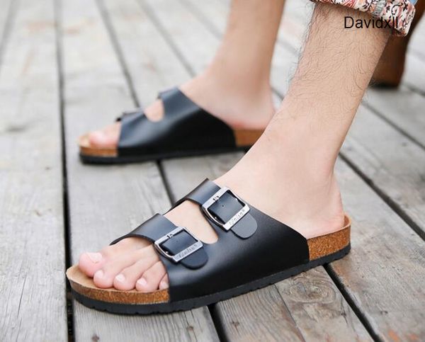 

men woman summer korean leisure beach slippers lovers casual sandals fashion cork slippers summer size 39-44