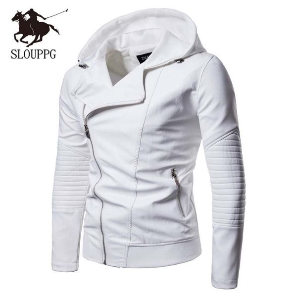 

2019 new men's leather clothing european and american youth leisure space cotton stitching locomotive pu leather jacket, Black