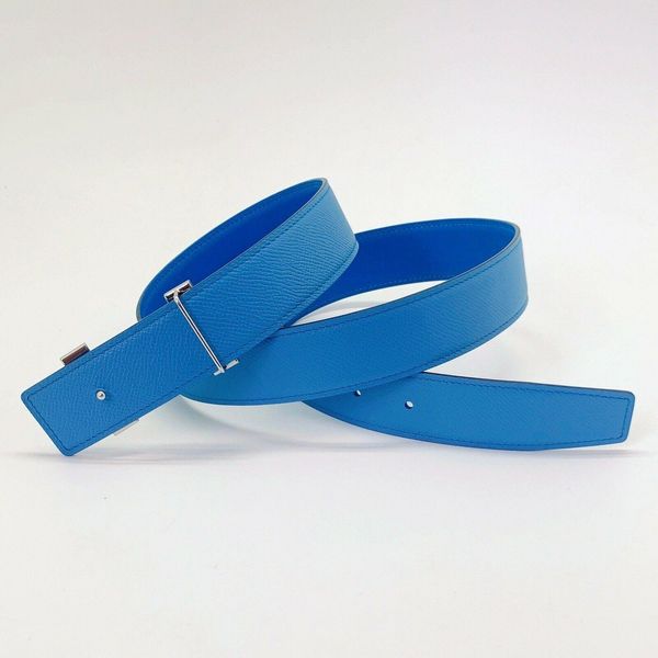 

ручной работы 32 мм реверсивный ремень из телячьей кожи синий сменный ремень без пряжек c990621, Black;brown