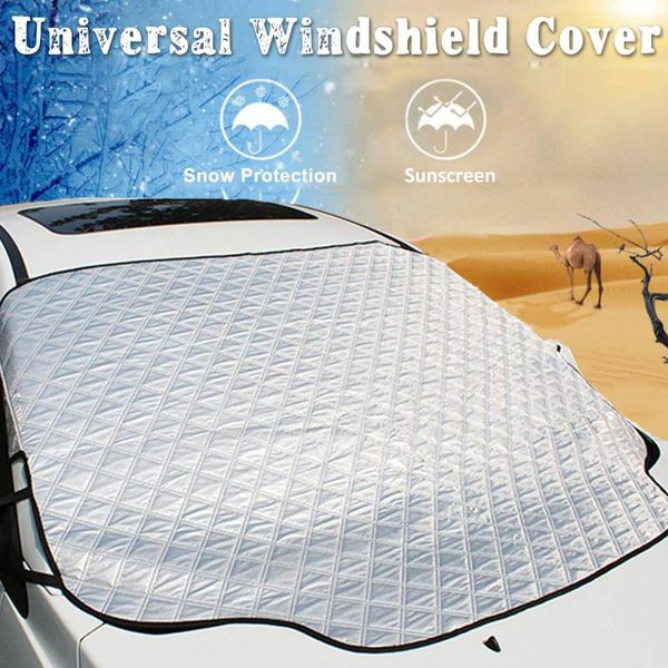 

car windshield snow cover,car sunshades for windshield with magnetic edges snow, cotton thicker winter cover