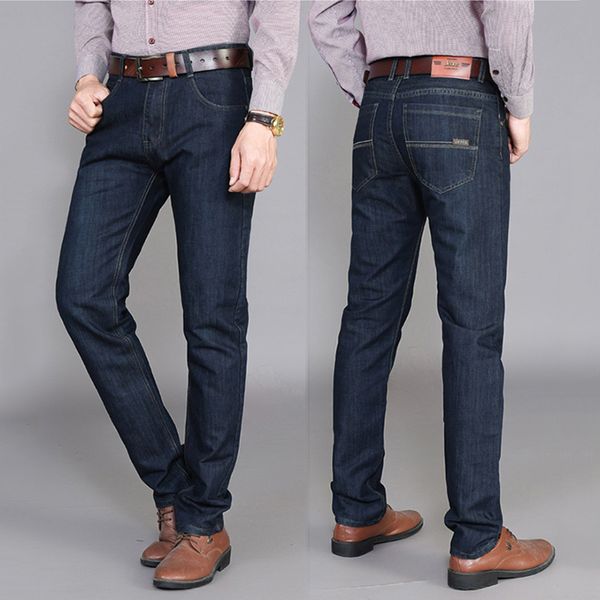 

осень мужские джинсы мужские корейской версии обычная молодежные повседневный прямые длинные брюки работы марка высокого качества штанах муж, Blue