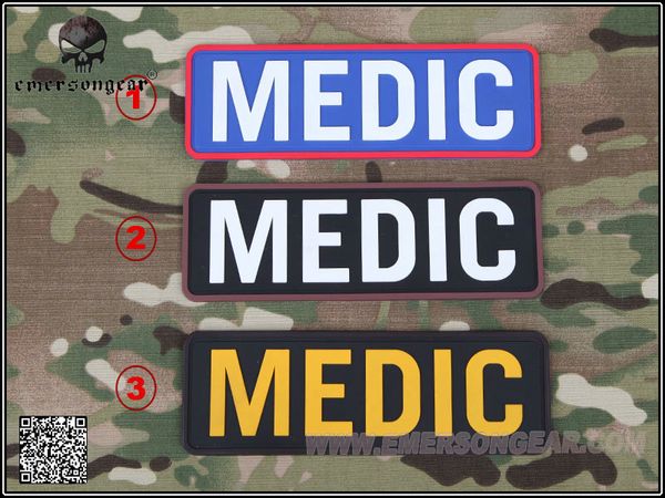 

medic patch pvc badge armband combat gear em5542, Black;gray