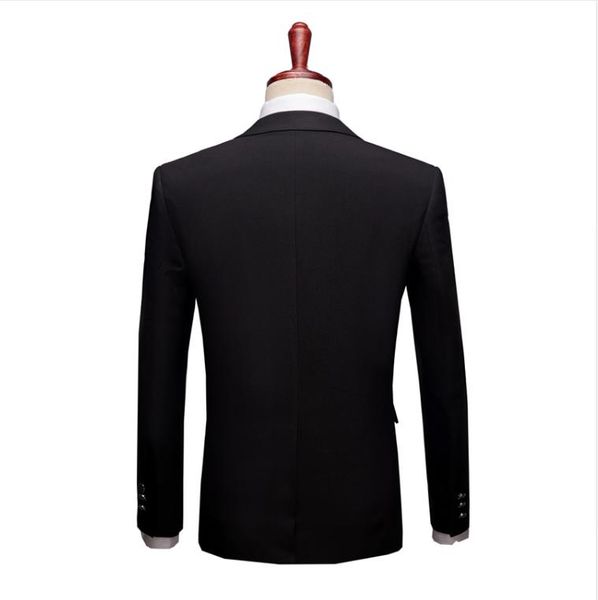 

jacket+vest+pant) 2018 custom slim fit fashion single button men classic suits men's business wedding suit men tuxedo terno, White;black