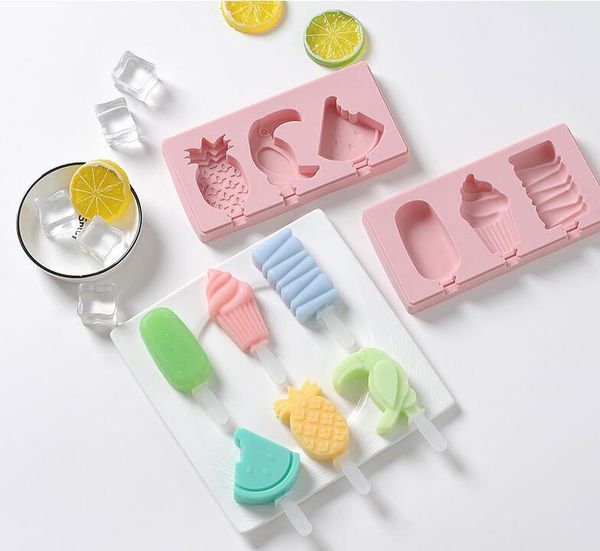 

12 designs silicone ice cream molds homemade diy popsicle molds ice cream maker trays fridge frozen holder mould kids ice cream tools